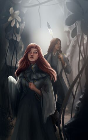Kaladin and Shallan in the Chasms by Egilde Art.jpg